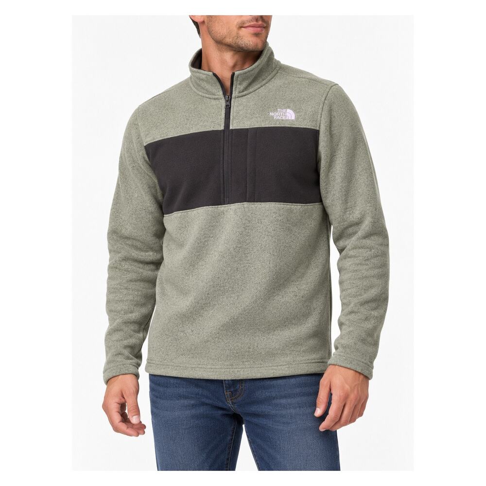 NWT The North Face Gavel Pike 1/4 Zip Fleece Slate Moss Heather Men's M
